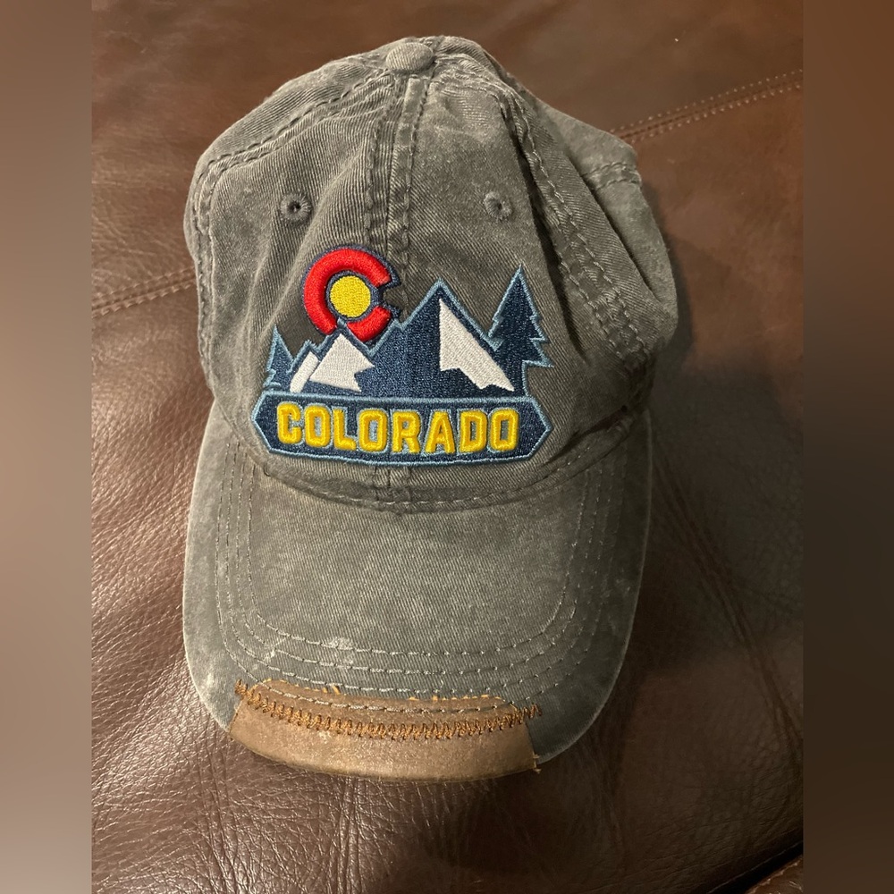 Colorado Mountain Embroidered Cap OS Velcro unique unisex